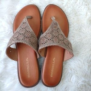 Sandals Thong 9 Marbella Laser Cut Studded